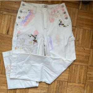 Free people love alive bf Jean denim tie dye